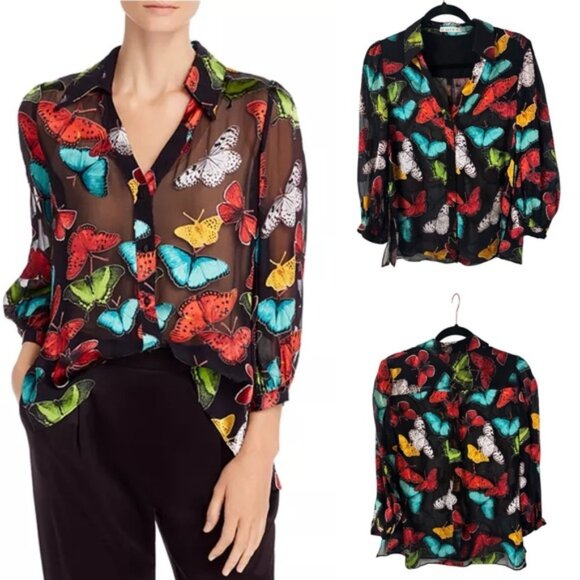 Alice + Olivia Tops - Alice + Olivia Sheila Butterfly Blouse